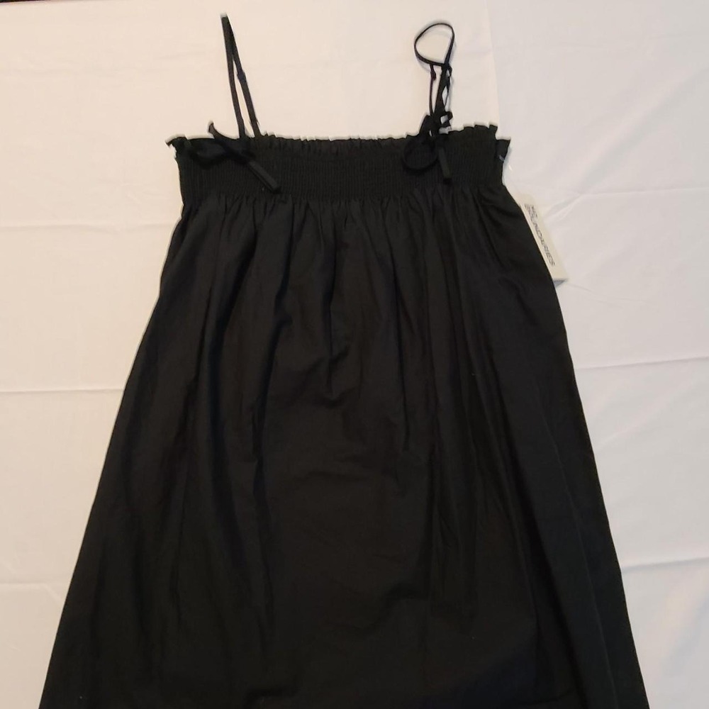 No Boundaries Black Square Neck Smocked Dress Large 11-13 NWT